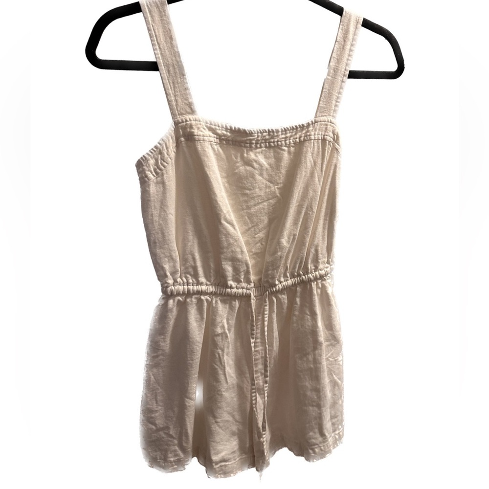 Gap White Linen Romper XS